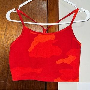Red Camp Aerie Workout Top